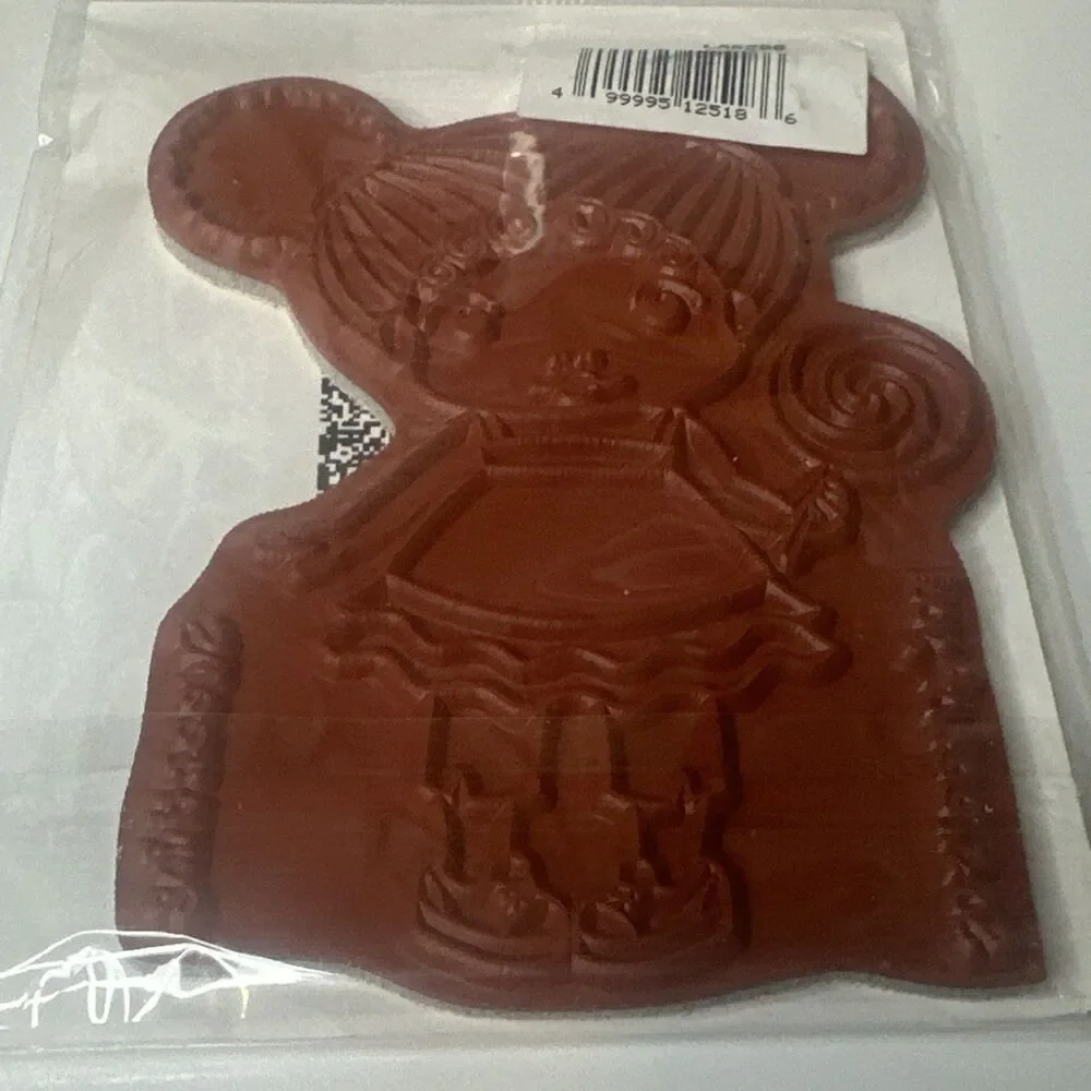 La-La Land Crafts MARCI with Lollipop Unmounted Rubber Stamp LA5256 Retired